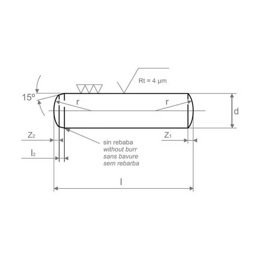 Pasador cilíndrico DIN 6325